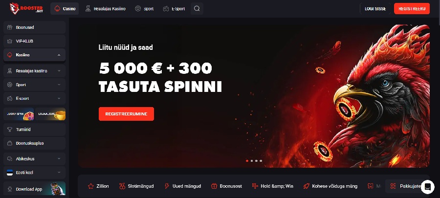 Rooster Bet Kasiino Arvustus